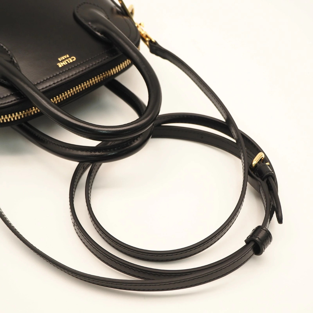 Celine Onorin Calf Leather Lambskin Shoulder Bag Black - Picture 6 of 16